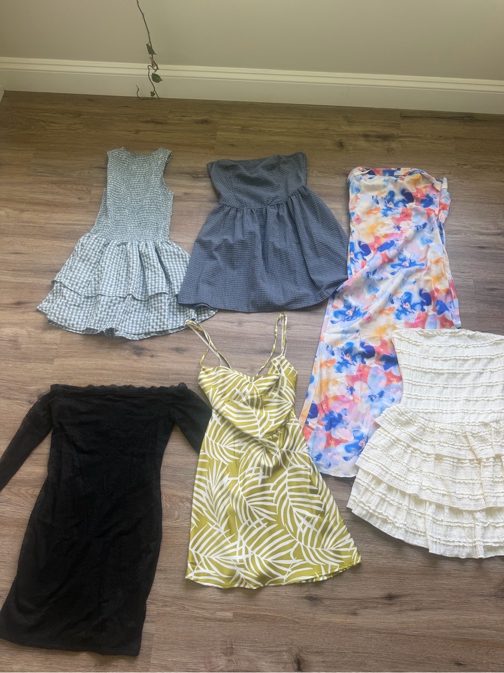 Mixed Women's Dresses Bundle - Floral, Black, Green, Blue, Cream